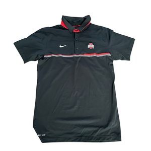 Ohio State Buckeyes Dri-Fit Golf Polo by NIKE: Adult Medium: BIG 10 Football: